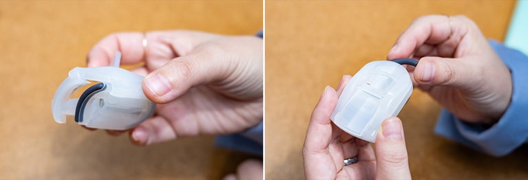 携帯用アイラッシュカーラー 全長約58mm 390円。