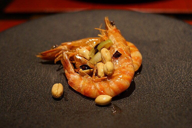 甘酢でウェットな仕上がりにしている。これもいいなぁ。