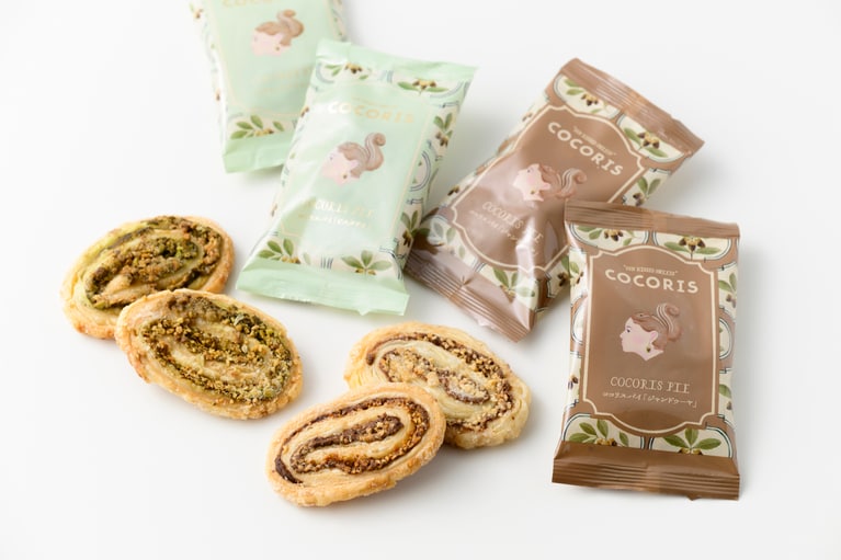 ココリスパイジャンドゥーヤとピスタチオ 648円（8枚入り）。