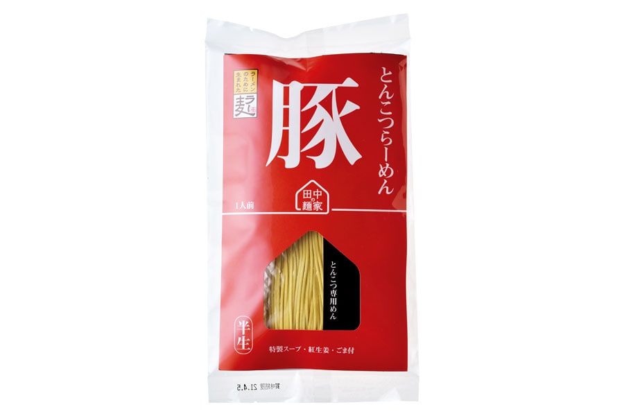 とんこつらーめん(1食) 230円／田中製麺