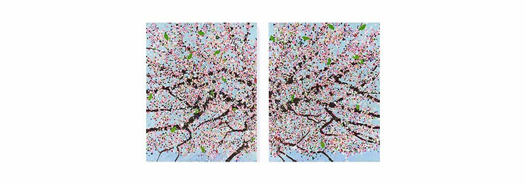 ダミアン・ハースト《神聖な日の桜》2018年 カルティエ現代美術財団コレクション、パリ。Photographed by Prudence Cuming Associates. © Damien Hirst and Science Ltd All rights reserved, DACS 2022