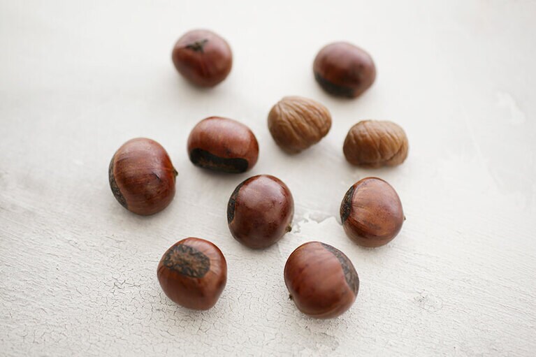 袋入り厳選大甘栗 600g 2,580円(税込)／林万昌堂　※賞味・消費期限：20日