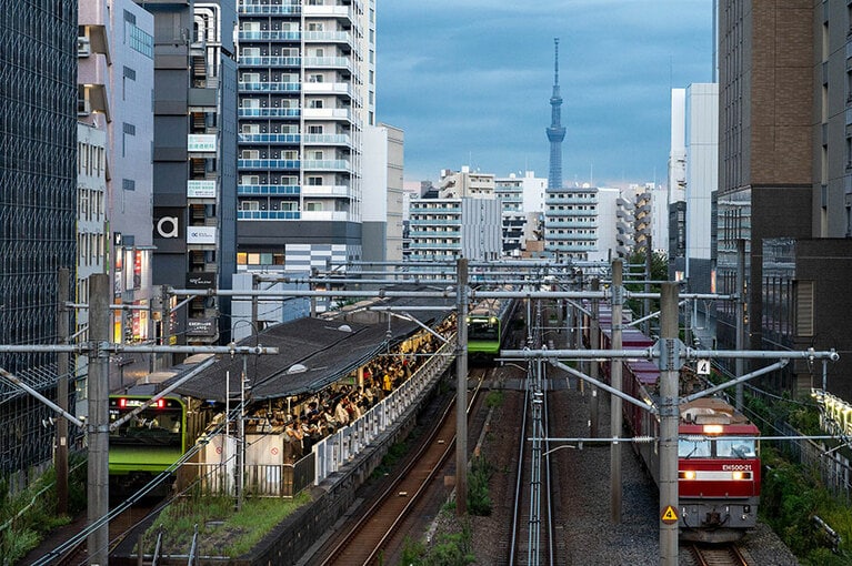 空蝉橋からは大塚の街を少し上から一望できる。