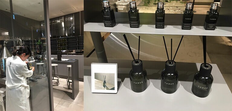 一部原料をTHREEガーデンで自社栽培するなど品質にとてもこだわっている。