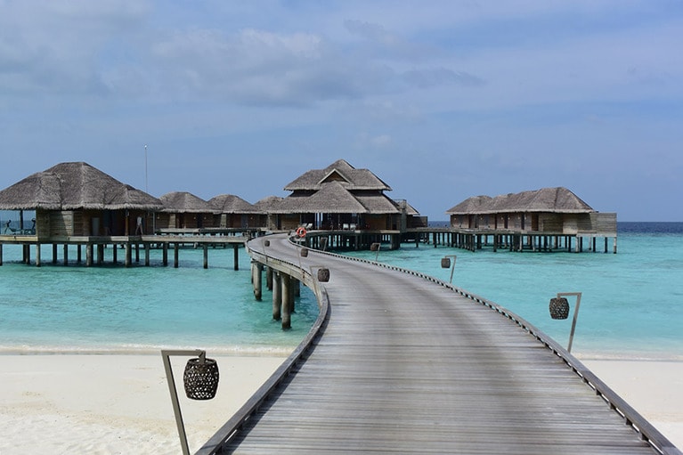 スパやジムなどウェルネス施設は水上に。