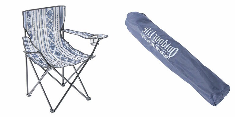 折りたたみチェア Native 1,580円。こちらも折りたたみ可で専用カバー付き。