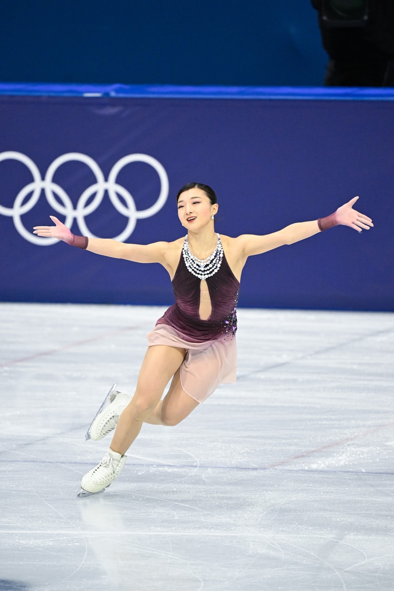 ミラノ・コルティナ冬季五輪で銀メダルを獲得した坂本花織選手。艶やかな肌と健康的なボディが印象的。©Asami Enomoto／JMPA
