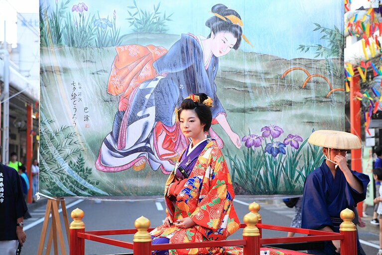 【秋田県】七夕絵どうろうまつり。写真提供＝秋田県誘客推進課