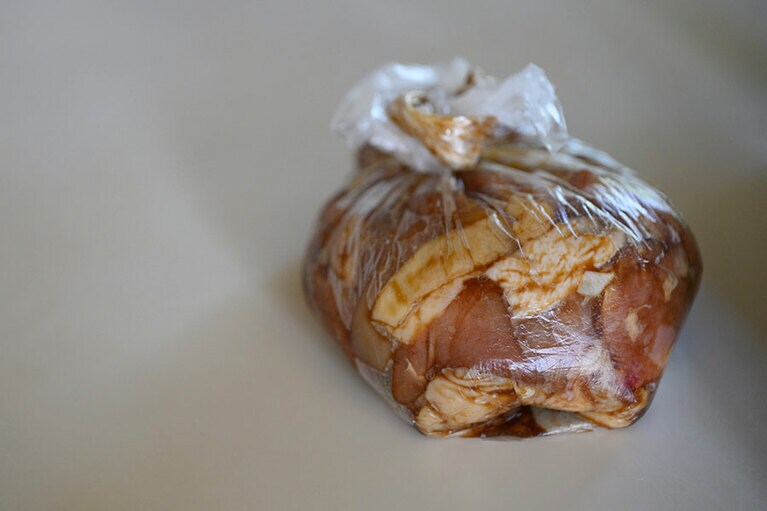 空気をきっちり抜いて。