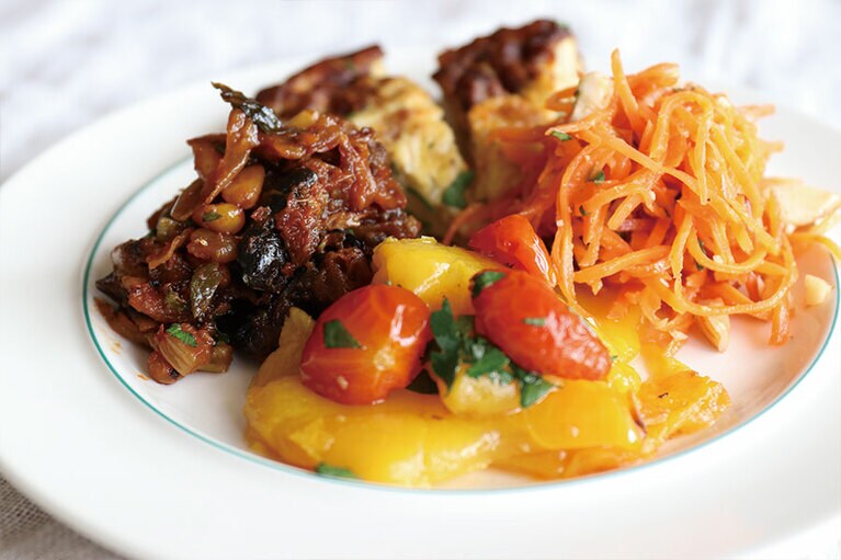 この日のラタトゥイユにはプラムが入っていた。甘さが絶妙。