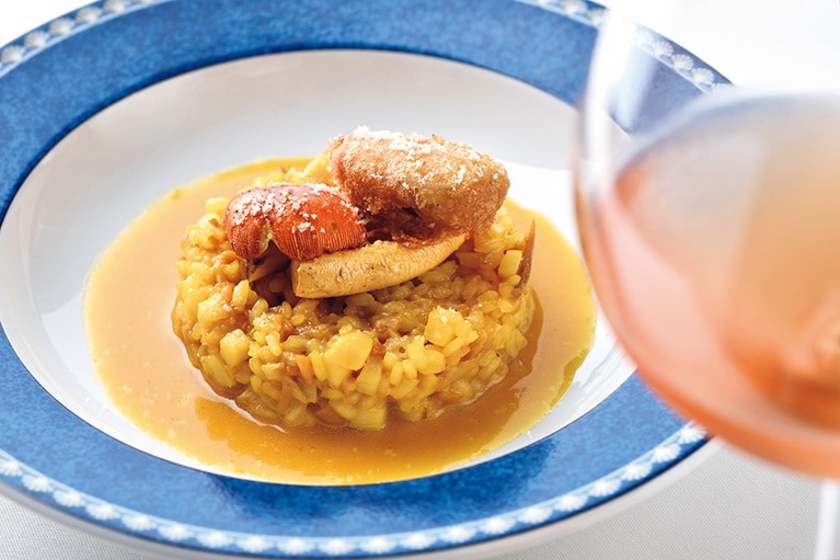 タマゴタケとホタテのリゾット(1,980円)／マッシュルーム