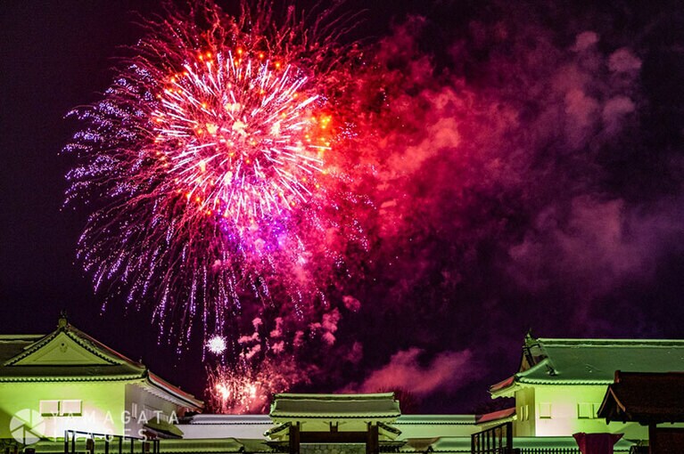 ウインターフェスティバル山形冬の花火大会。