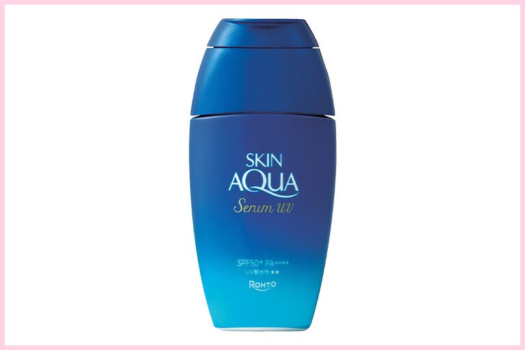 スキンアクア ヒアルロンセラムUV SPF50+・PA++++ UV耐水性★★ 70g 990円（編集部調べ）／ロート製薬
