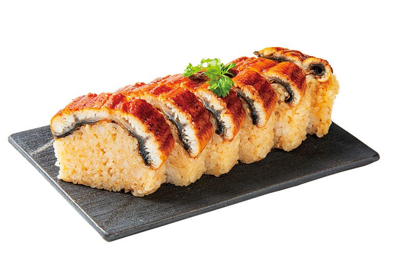 築地 竹若「うなぎ棒寿司」 1,600円。