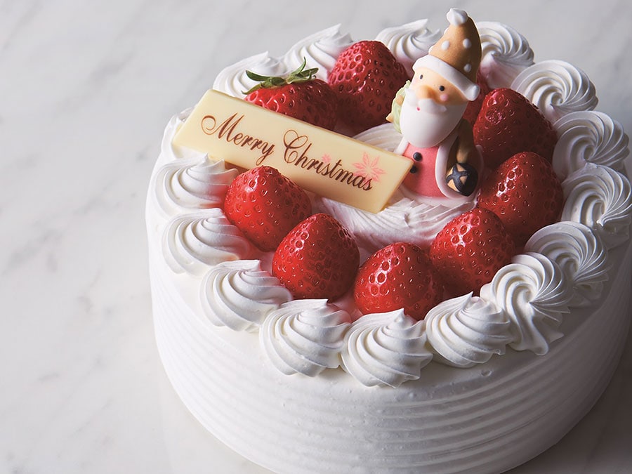 オークラ東京「クリスマスショートケーキ」（直径15cm、高さ8cm／6,000円）。