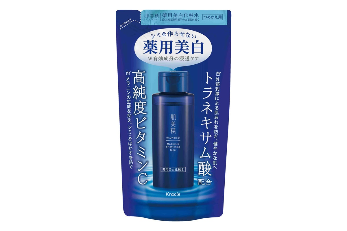追加で発売になった詰替用。肌美精　薬用美白化粧水　詰替用 （医薬部外品） 150mL 1,210円（編集部調べ）／クラシエ