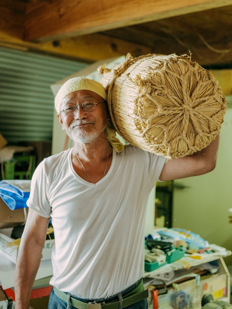 米・亀の尾「佐久間権左衛門」佐久間優さん。（photo：Ayumi Mineoka）