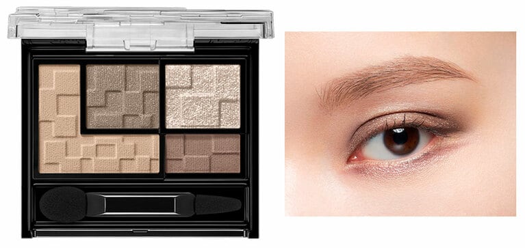 ケイト　バーチャルアイズメイカー GY-1 マドロミ。クールな印象のベージュにあいまい感がお洒落なグレージュ、瞳をウルウルに見せてくれるキラキラグレージュと、シックなブラウンの4色。