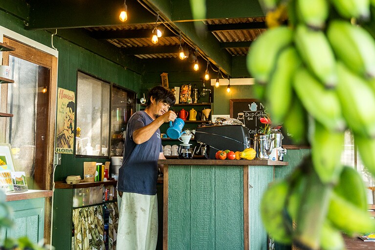 一杯一杯淹れてくれるコーヒーが美味。