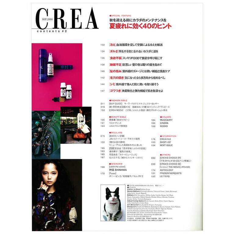 2006年9月号目次。
