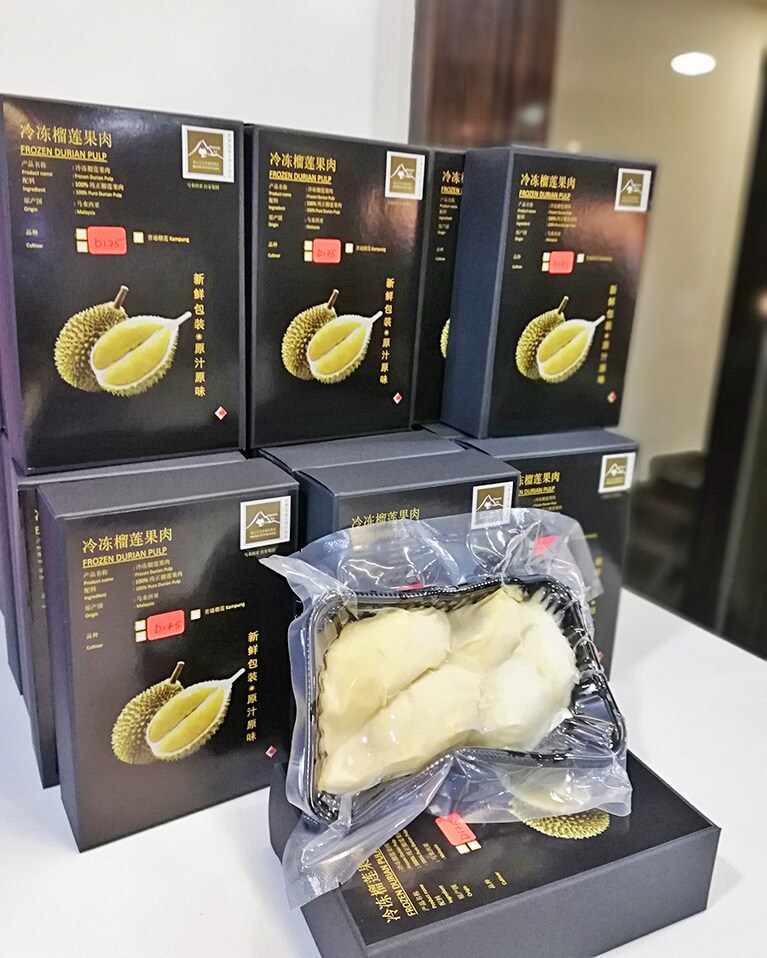 最高級のドリアンが冷凍状態で登場(3500円)！　自宅で自然解凍して召し上がれ。