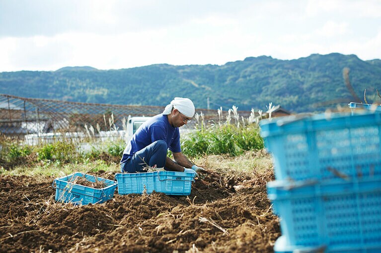 畑責任者の赤尾弘樹さん。