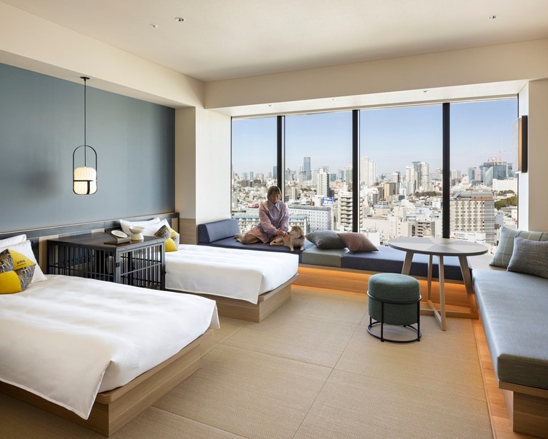 愛犬＋最大4️人で泊まれる「ドックフレンドリーデラックスルーム」。