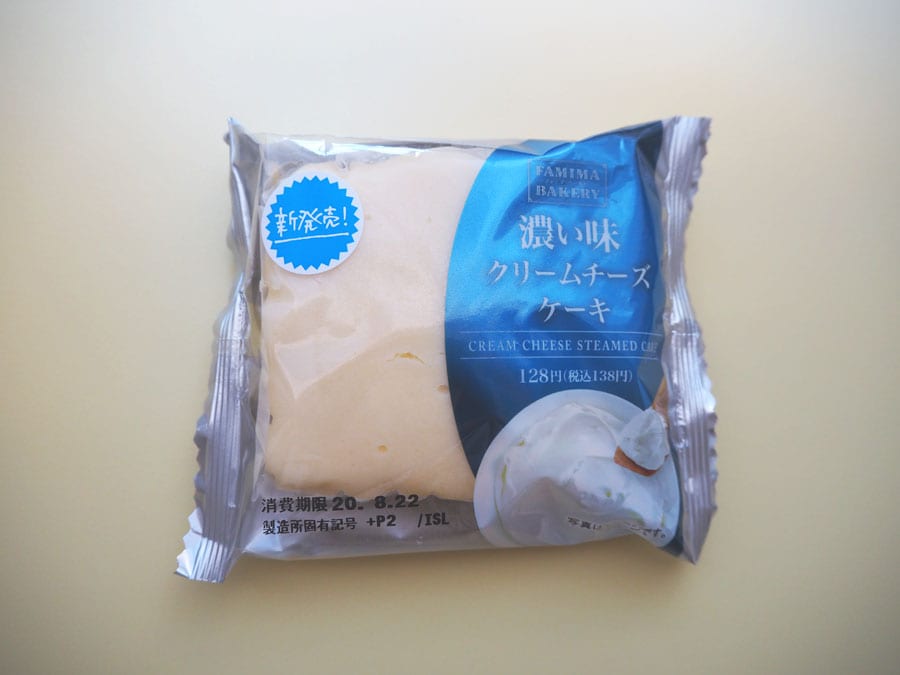 濃い味 クリームチーズケーキ128円。