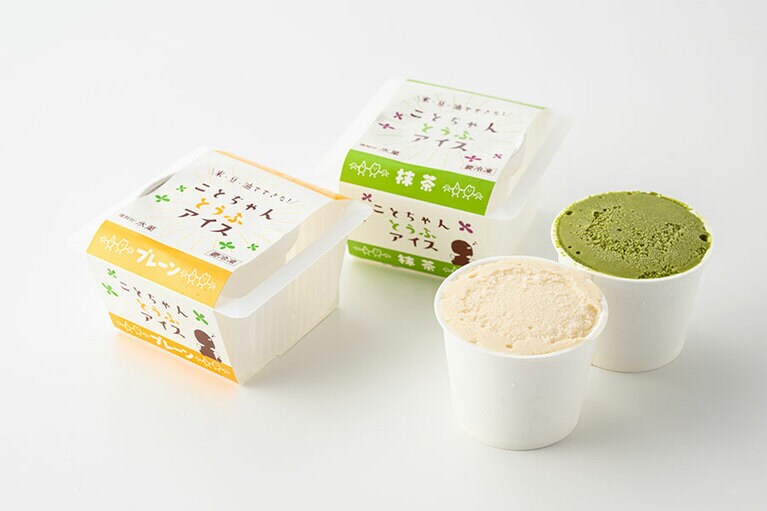 愛知文教女子短期大学「ことちゃんとうふアイス」各540円（120ml）／愛知県