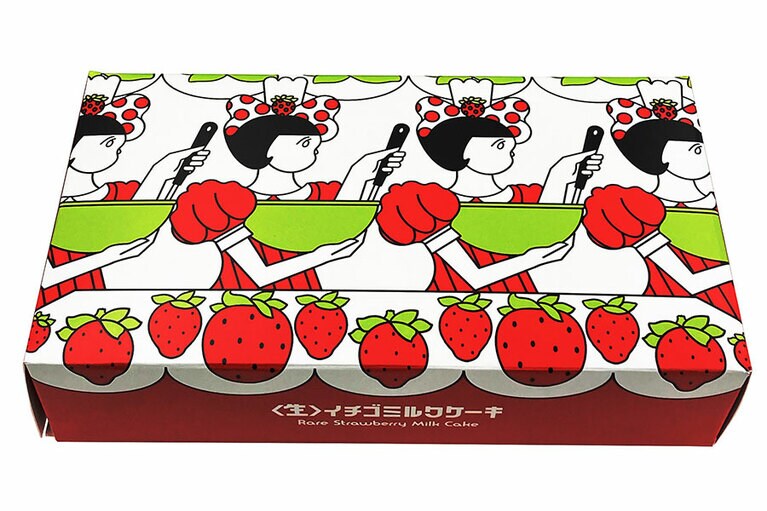 「＜生＞イチゴミルクケーキ」3個入 1,350円。