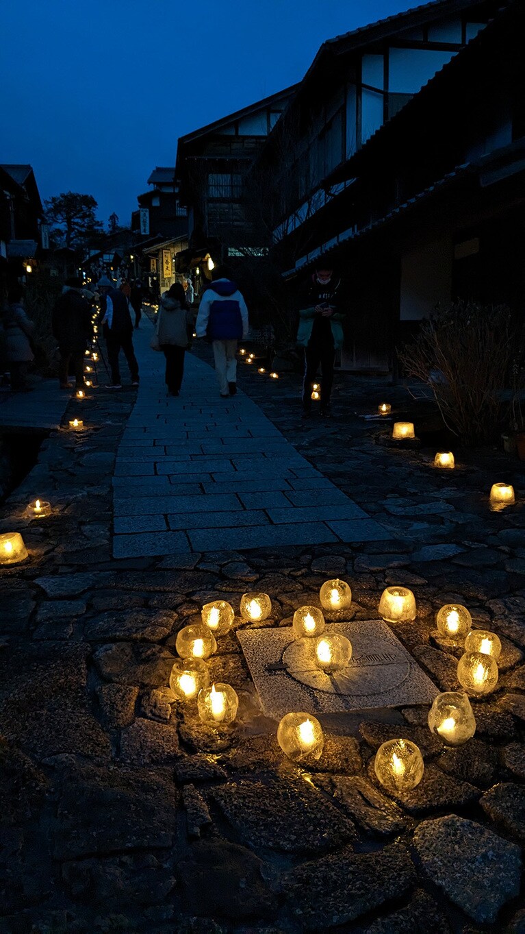 【岐阜県】馬籠　木曽路氷雪の灯祭り。