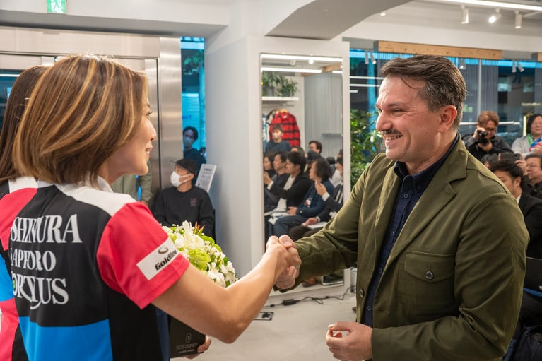 東京・原宿の旗艦店COLUMBIA TOKYO FLAGSHIPで開かれたイベントの様子。