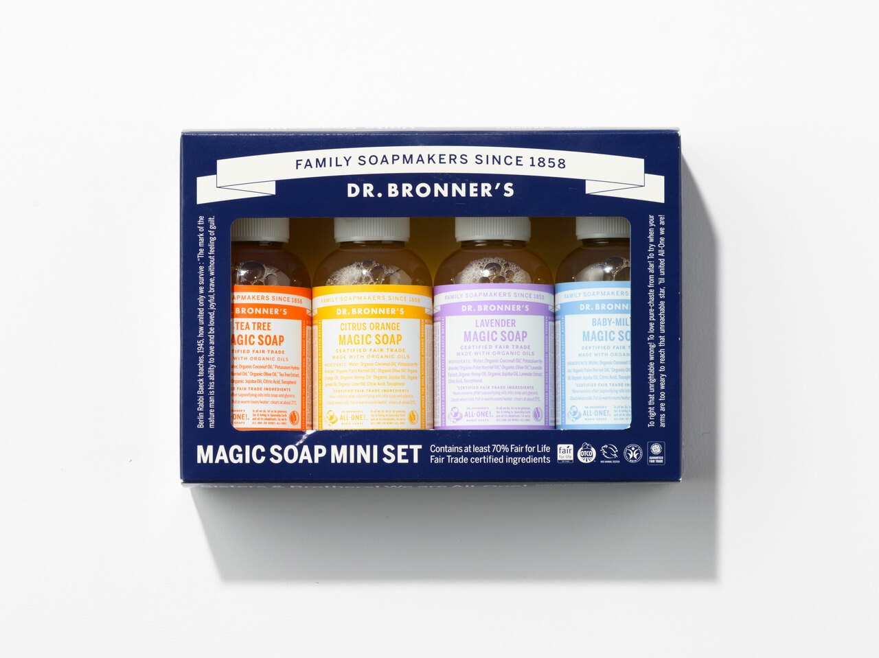 ドクターブロナー“マジックソープ ミニセット”／1,980円。