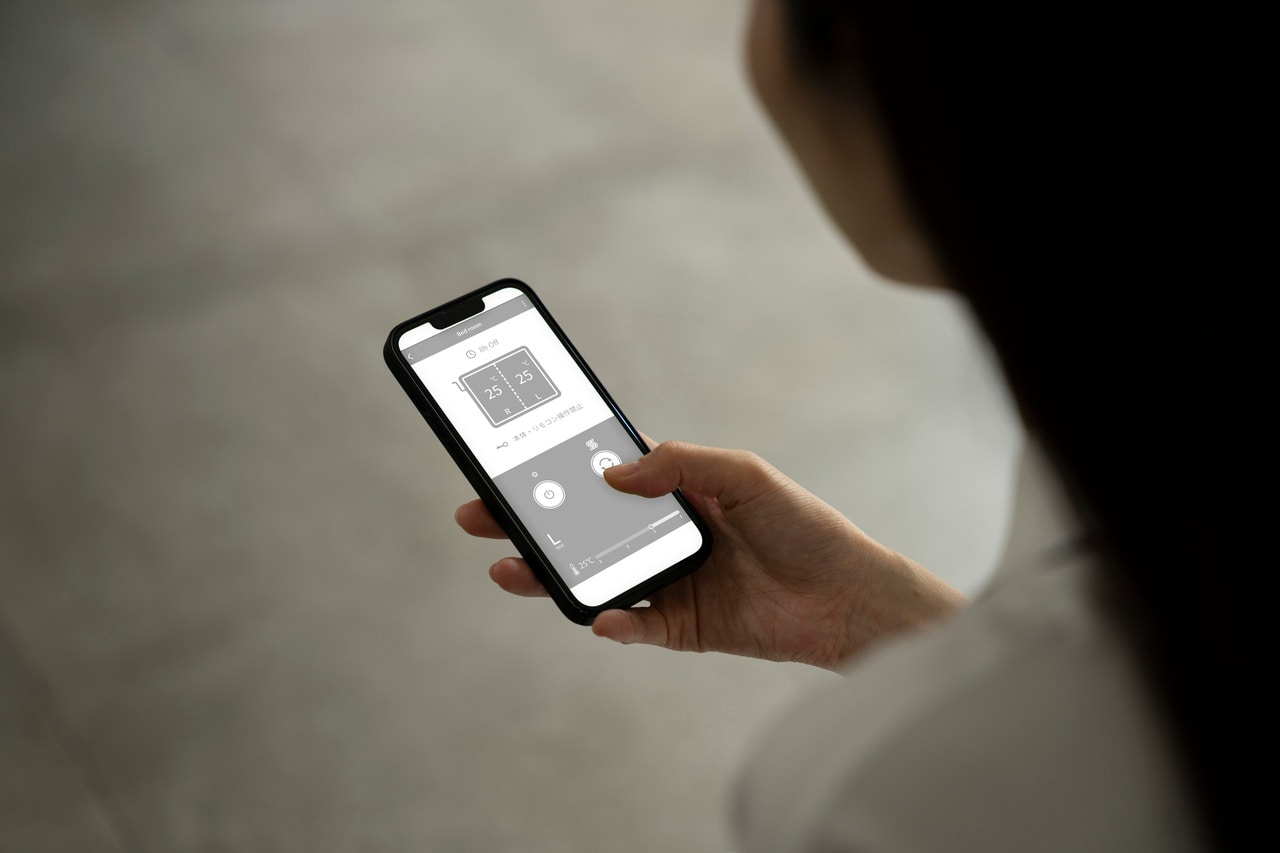 専用のスマホアプリで遠隔操作も可能。