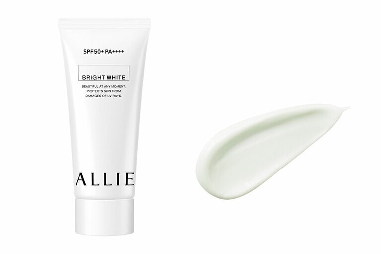 ほんのりパールトーンのグリーンが肌の透明度をアップ。ジャスミンとホワイトペシェの香りで明るい気分に。アリィー　ニュアンスチェンジＵＶ　ジェル　ＷＴ 60g 1,800円(編集部調べ)／カネボウ化粧品