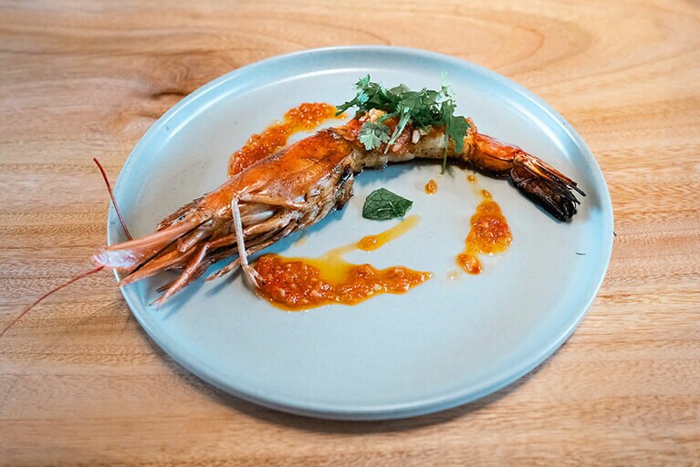 「ガーリックシュリンプ ハーブバターとレモングラス」