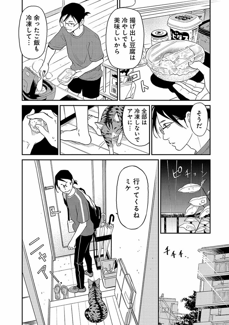 『にゃーの恩返し』第2話より。