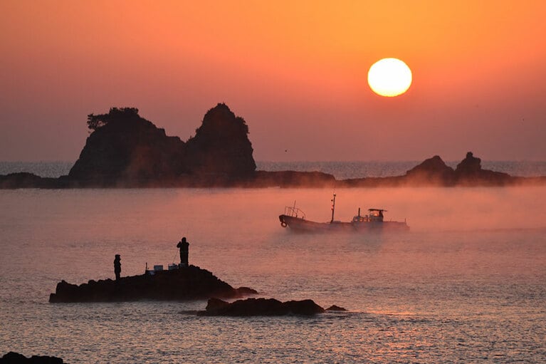 田原の海霧。