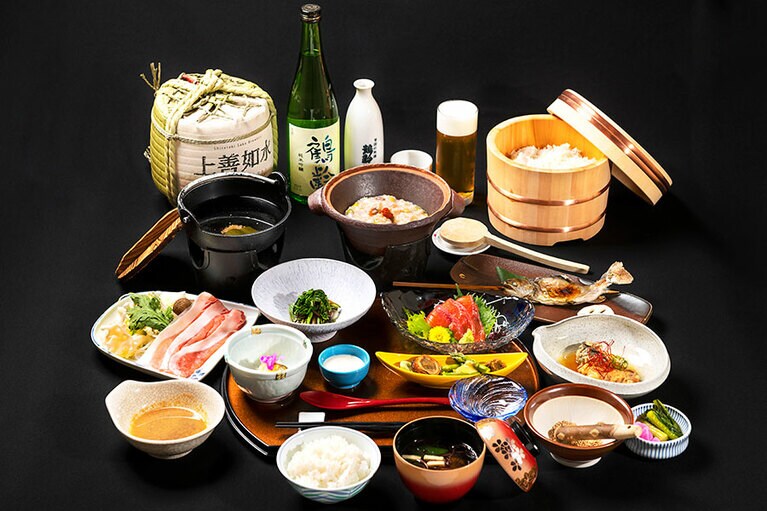 貝掛温泉［新潟／貝掛温泉］夕食一例。