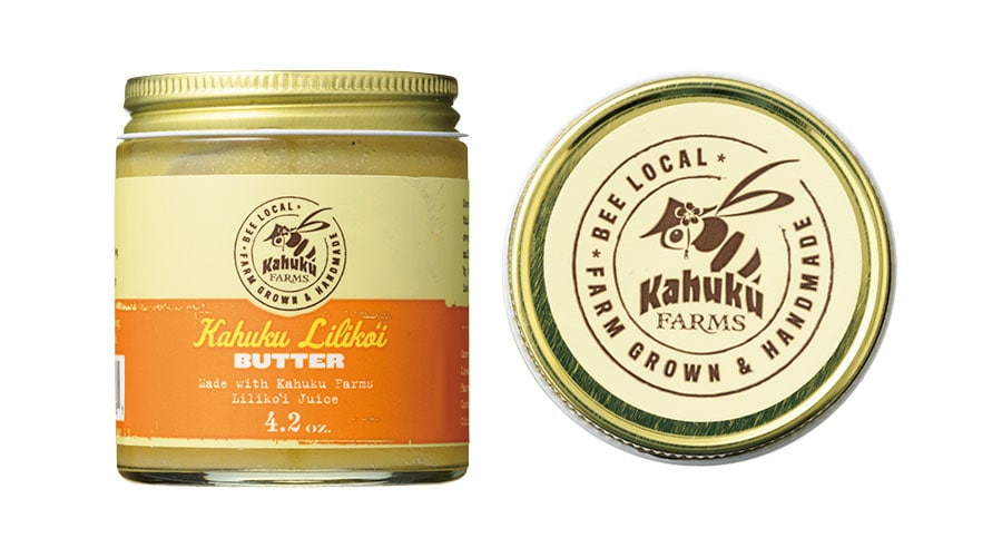 Kahuku Farmsのリリコイバター 6ドル。パンやパンケーキはもちろんアイスクリームにかけても。