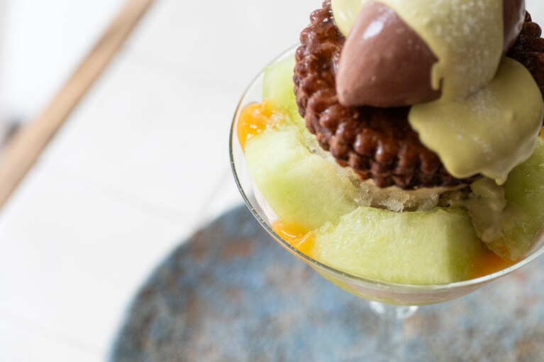 きらめくようなパフェ。