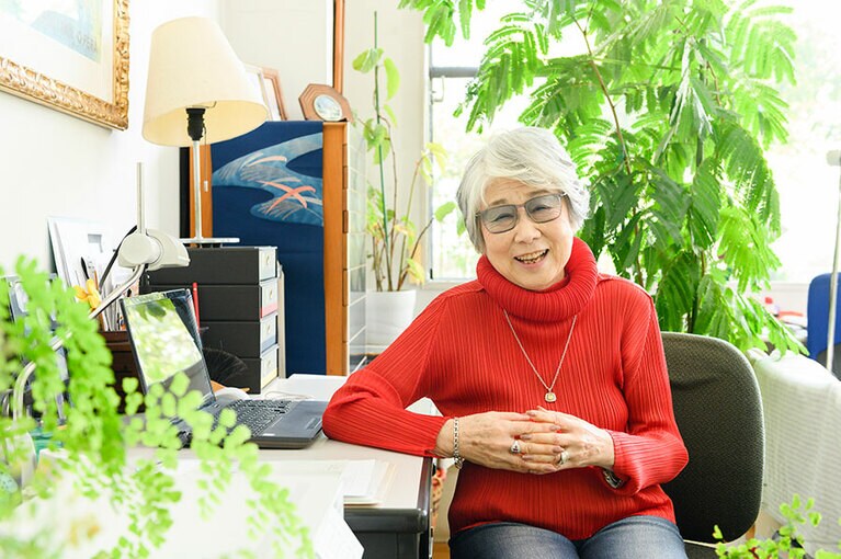 今井登茂子さん。