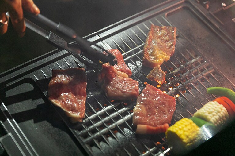 メインの五島牛は、やわらかな食感が特徴。長崎県内で消費されるほか、子牛の段階で関西や四国へ売られて、ブランド牛として育つのだそう。美味しくないわけがありません！