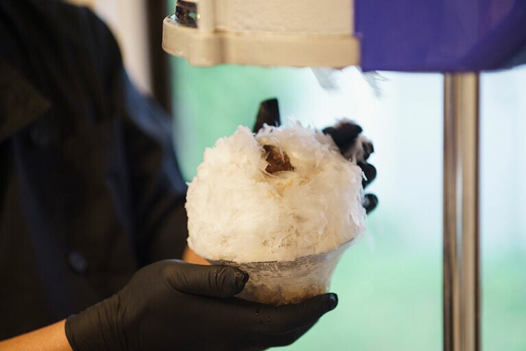 ふんわりと押さえて。