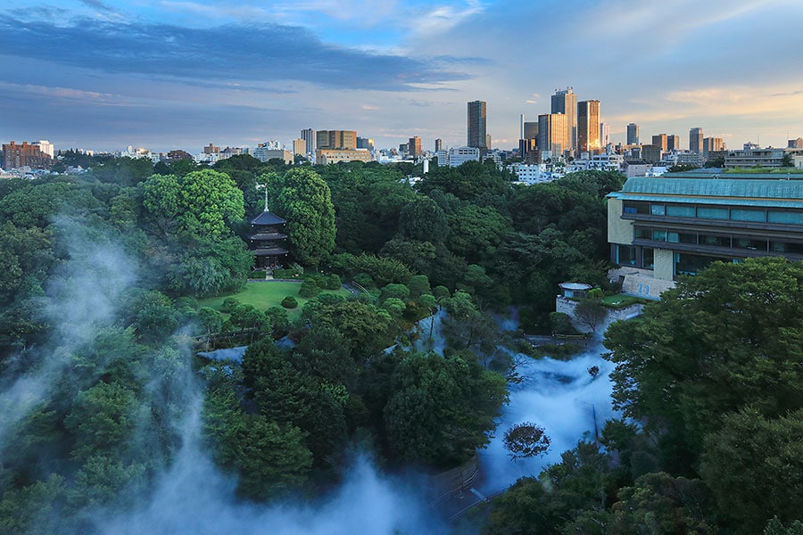 ホテル椿山荘東京［東京／目白］客室から望む東京雲海(朝)。