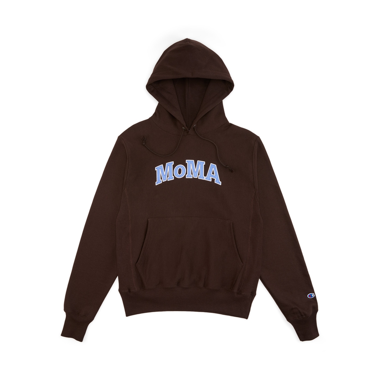 Champion フーディー MoMA Edition ブラウン/ブルー（14,300円）。