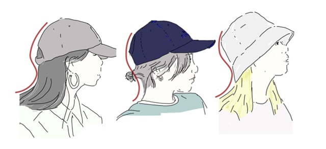 タイトめに髪を下ろすと「首元のくびれ」が強調されて自然なS字ラインができる。