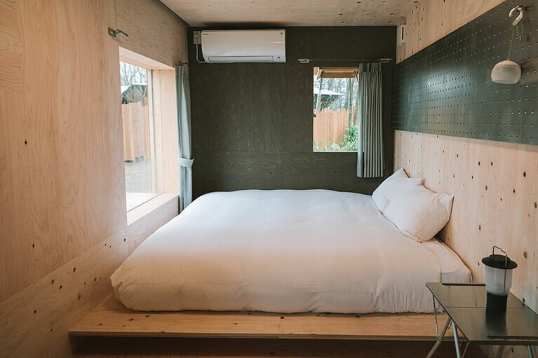 Snow Peak FIELD SUITE SPA HEADQUARTERS［新潟／雪峰温泉］住箱。