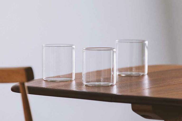 VISION GLASS JP「BOROSIL VISION GLASS DOF」各1,300円。