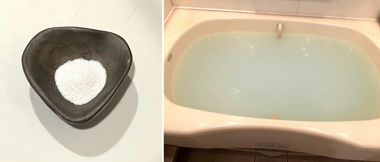 優しい乳白色のお湯は、これぞ温泉！ な気分に。筆者はさら湯より断然こちらの柔らかい肌あたりが好み。